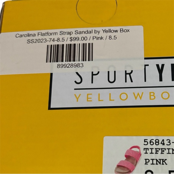 8.5 Yellow box sandals new with box - Picture 5 of 5